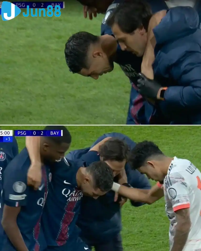 Hakimi khóc nức nở không ngừng sau pha vào bóng kinh hoàng của Diaz. Hakimi khóc nức nở không ngừng sau pha vào bóng kinh hoàng của Diaz.