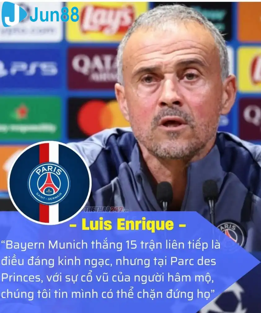 Luis Enrique khẳng định lợi thế sân nhà sẽ là chìa khóa giúp PSG đánh bại Bayern